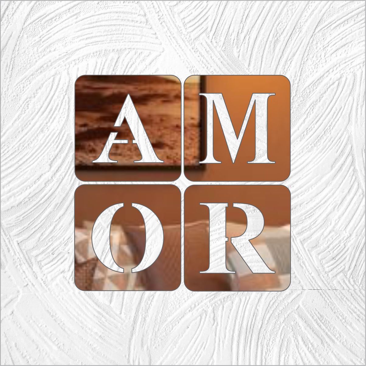 amor - Produzido em acrílico espelhado